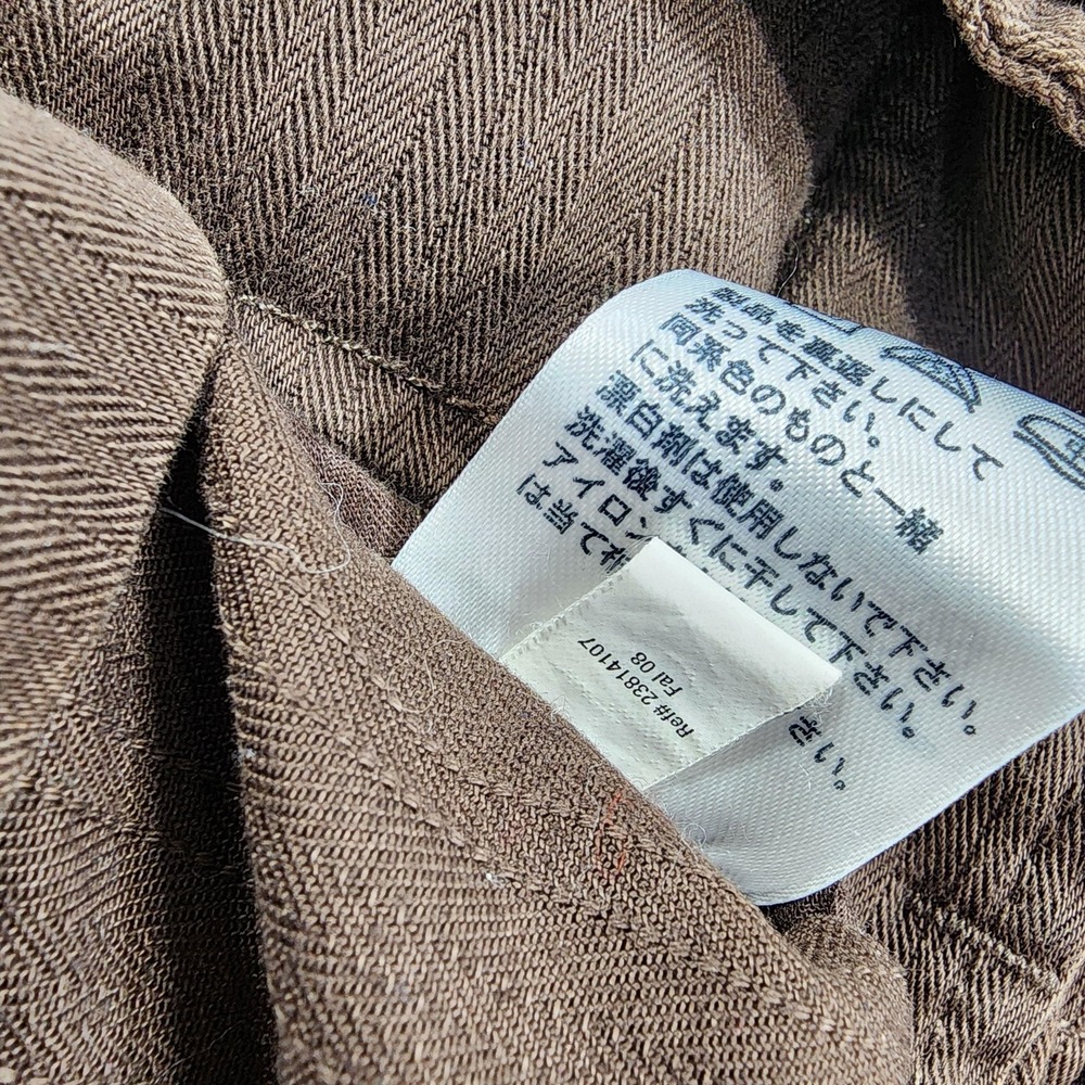 Vintage Eddie Bauer Jacket Womens XS Brown Herringbone Cotton Utility Military - Picture 8 of 13